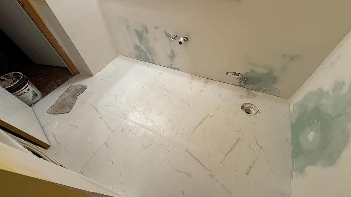 Bathroom Remodeling - Drywall Finishing