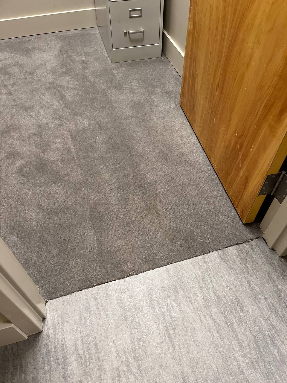 New carpet installation in commercial office rooms in Terre Haute, IN