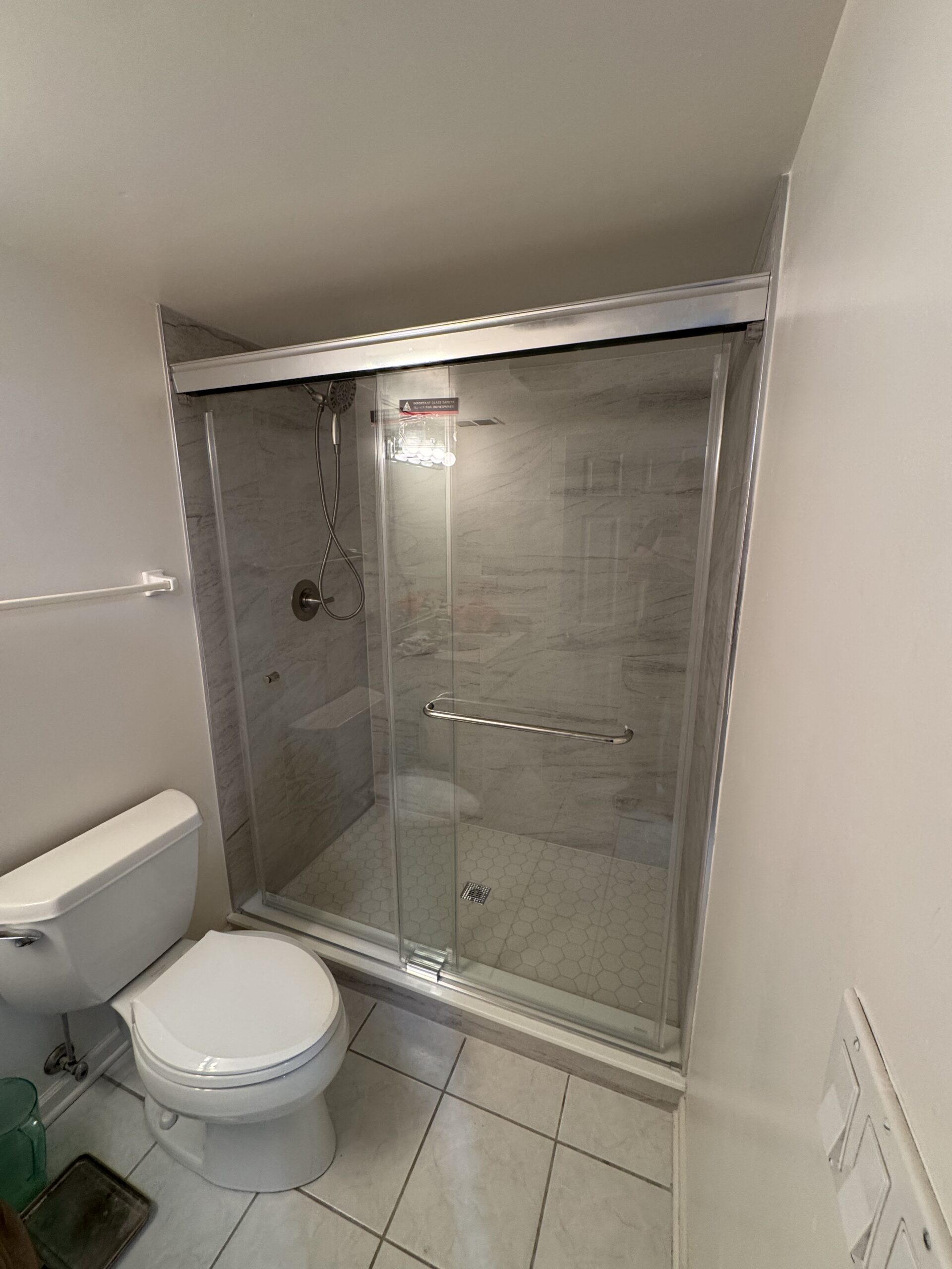 Expanded bathroom with custom shower in Buffalo Grove IL