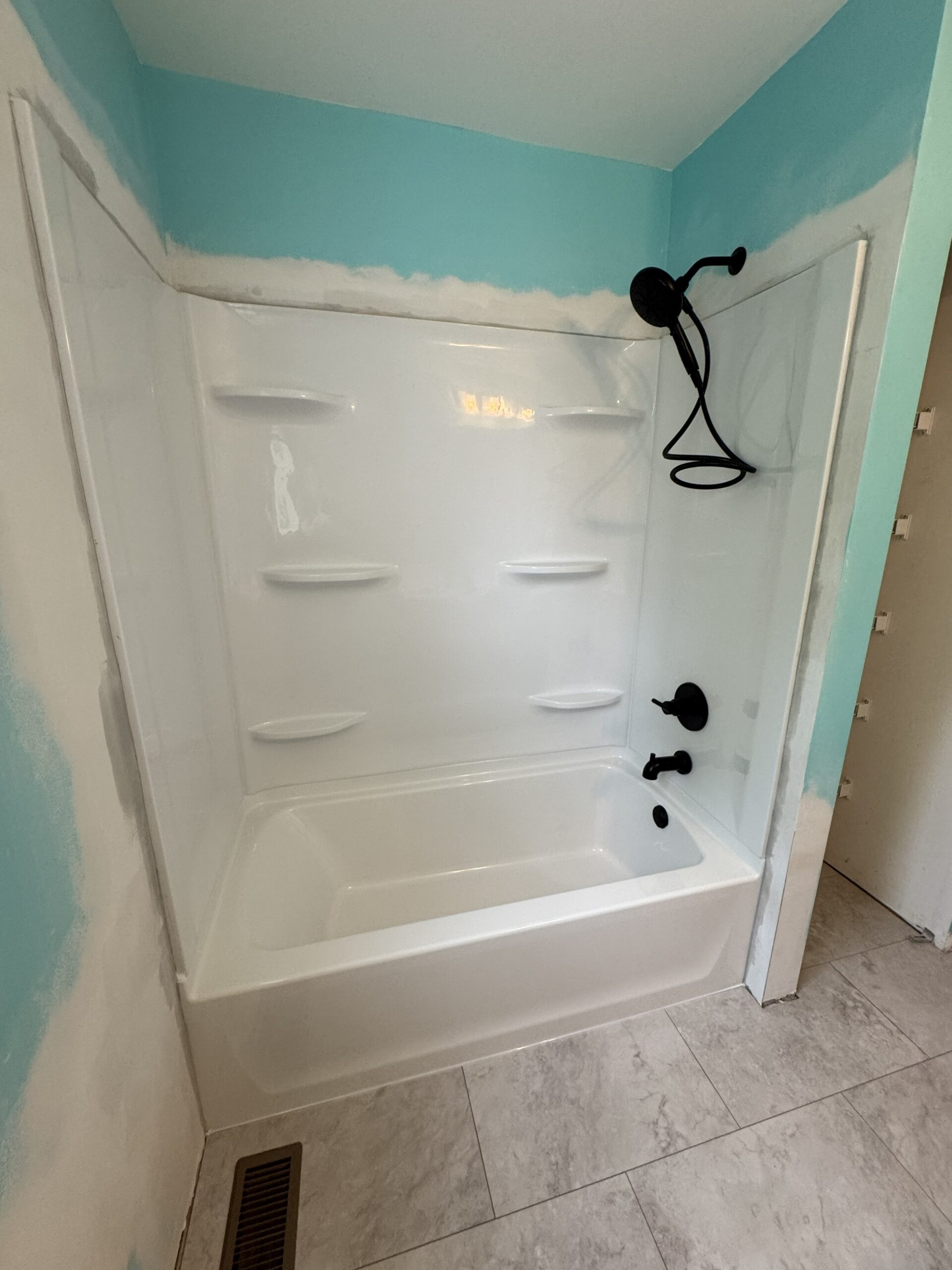 Updated bathroom with new bathtub in Yorkville IL