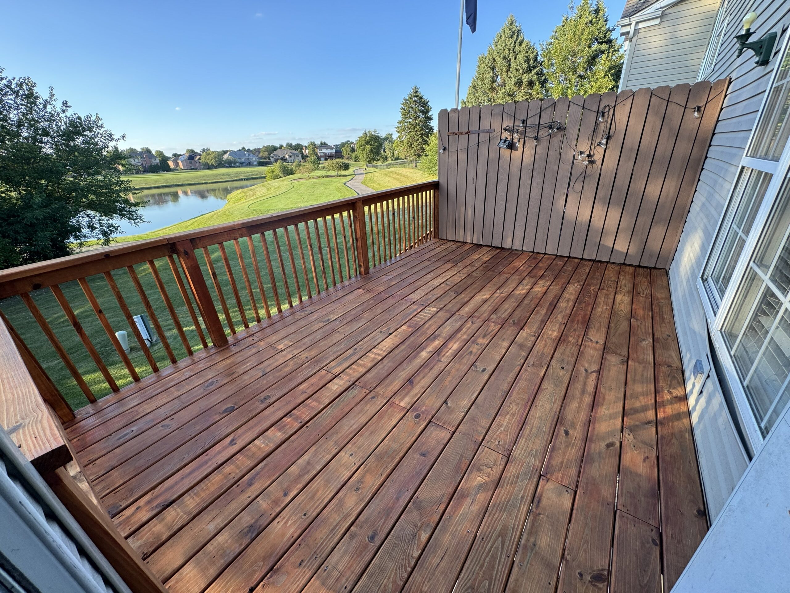 Stained wood deck in Lockport IL