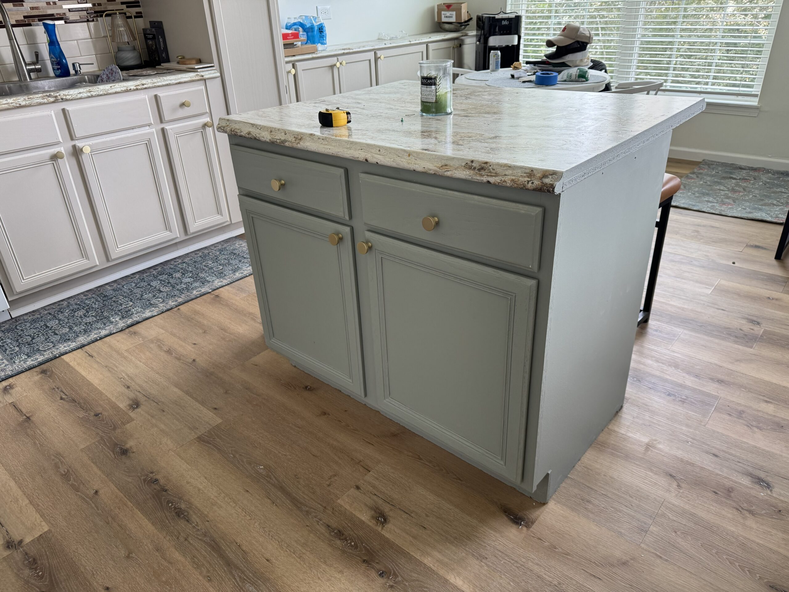 Painted kitchen island in Lockport IL