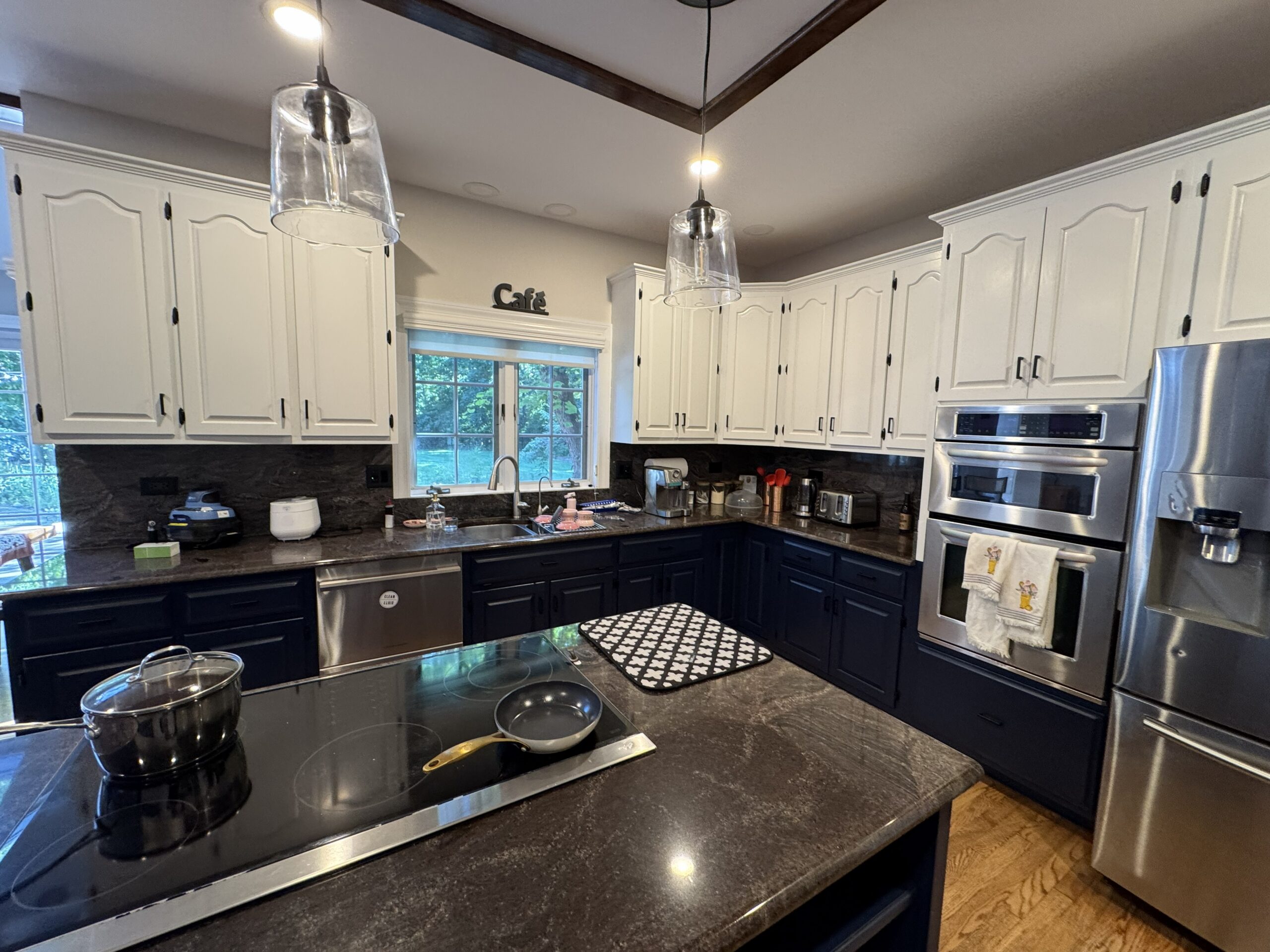 Repainted kitchen cabinets in Deer Park IL